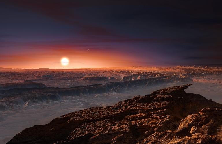 Artist's depiction of Proxima Centauri b's surface. Credit: ESO, M. KORNMESSER