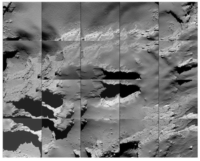 Image from Rosetta of its final landing site on the comet's surface. Credit: ESA/Rosetta